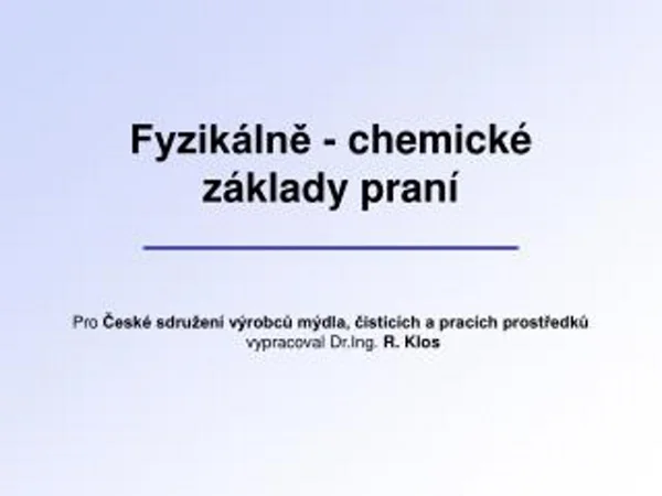Základy praní