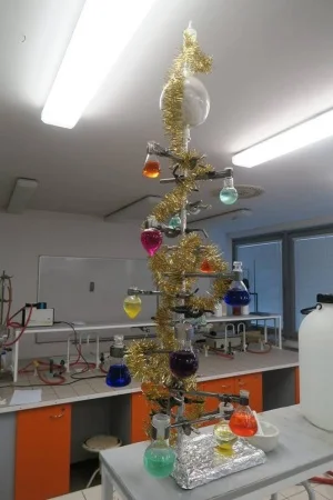 Vánoční stromek v laboratoři