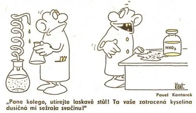 Kantorek, kyselina dusičná